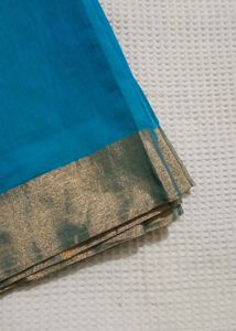 Blue Polycotton Saree