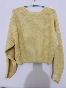 H&amp;M Yellow Knit Cardigan