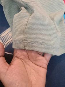 Olive Green Crop Top - Casual Style