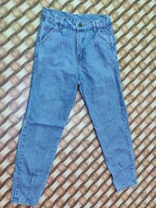 Stylish Blue Mom Fit Denim Jeans