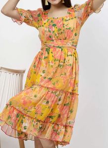 Floral Print Midi Dress-XL