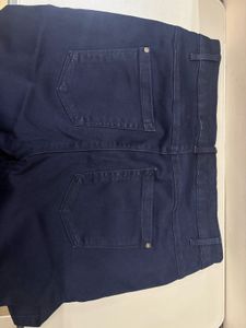 Navy Blue Straight Leg Jeans