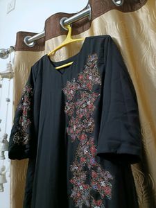 Georgette Applique Work Kurti
