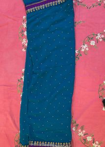 Sky blue (Firozi) Colour Georgette Designer Saree