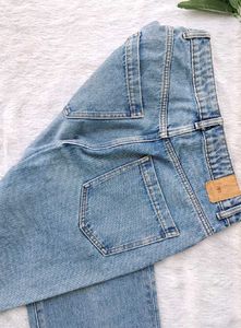 Zara Long Wide Leg Jeans