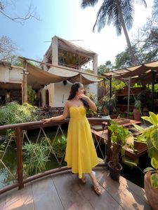 Yellow Midi Dress