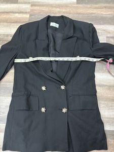 Black Blazer with Gold Buttons