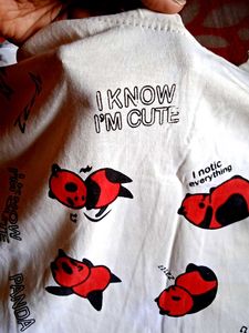Cute Panda Print T-Shirt