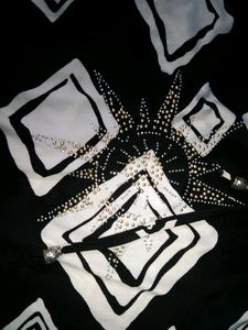 Black White Printed Tops 🥰
