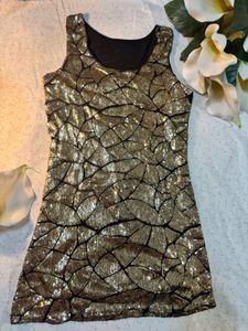 Gold Sequin Stretchable Top