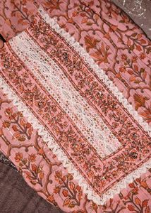 Lace Work Cotton Anarkali Set