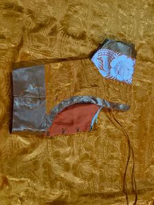 Elegant Orange Banarasi Saree