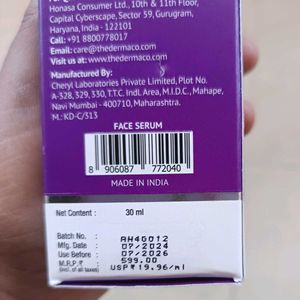 THE DERMA CO 10% NIACINAMIDE FACE SERUM
