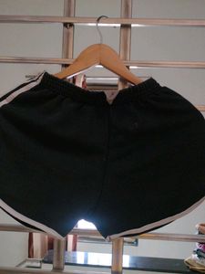 Black Striped Shorts
