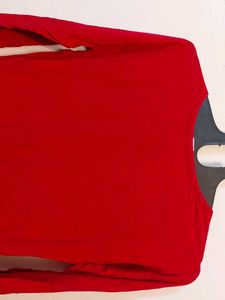 Red Embroidered Kurta