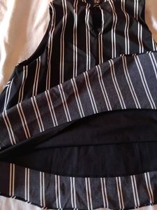 Striped Mock Neck Top