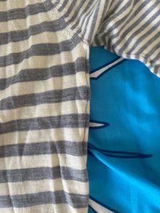 Uniqlo Striped V-Neck Sweater