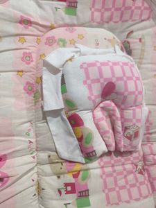 Baby Pink Bed With Pillow