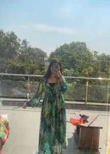 Tropical Print Maxi Dress