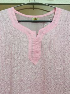 Pink Colour Chikankari Suit
