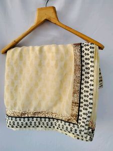 Elegant saree - Cream colour