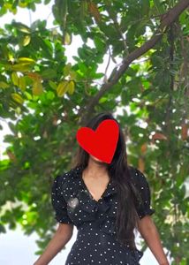 Ruffled Hem Black Dress