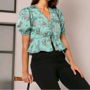Beautiful Satin Floral Top