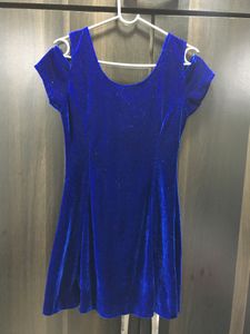 Blue Vlevet Dress