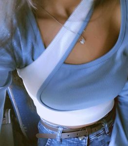 Stylish Blue Crop Top