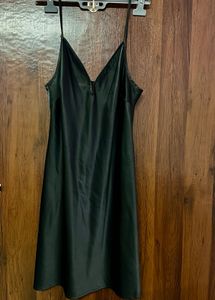 Sleek Black Slip Dress
