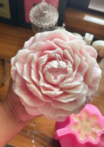 Large Peony Flower Candle