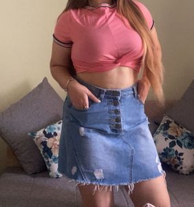 Shein Cute Pink Knot Crop Top