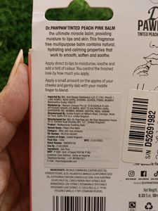 Dr Pawpaw Tinted Peach Pink Balm