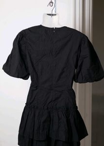 Black Ruffle Mini Dress