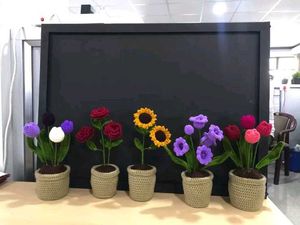 Crochet Flower's With Pot