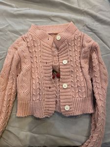 Cute Pink Knit Cardigan