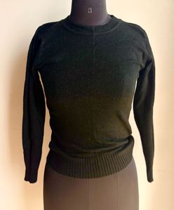 Black Knit Pullover Sweater