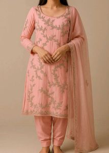 Elegant Pink Embroidered Kurta