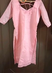 Baby Pink Mirror Work Festive Suit