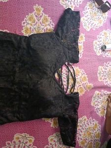 A New Black Customized Kurta Set