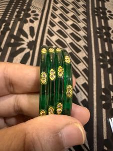 Green & Gold Bangle Set 2.4