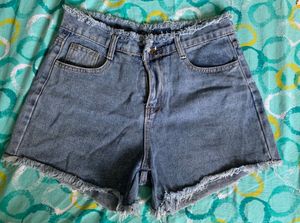 High Waist Denim Shorts