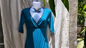 I. Teal Mini Dress