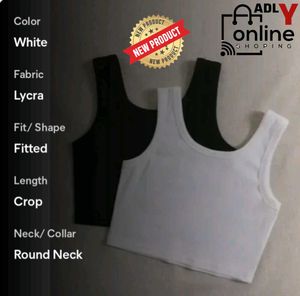 Combo Crop Top White & Black