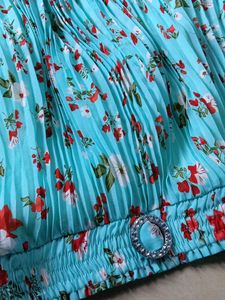 Floral Pleated Maxi Skirt