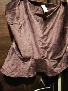 KAZO Peplum Style Velvet Top