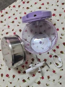 Purple Food Chopper With Still Bowl