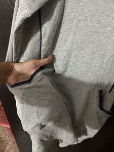 Gray Sleeveless Hooded Dress