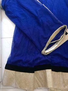 Elegant Blue Embroidered Anarkali Suit