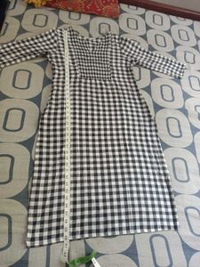 MAX Gingham Dress - Black and White